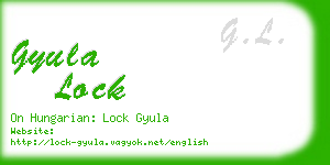 gyula lock business card